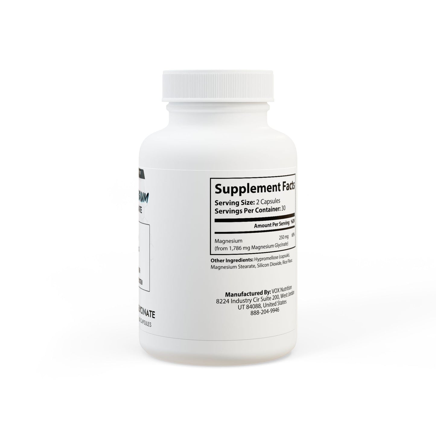 Magnesium Glycinate Supplement (60 Capsules)